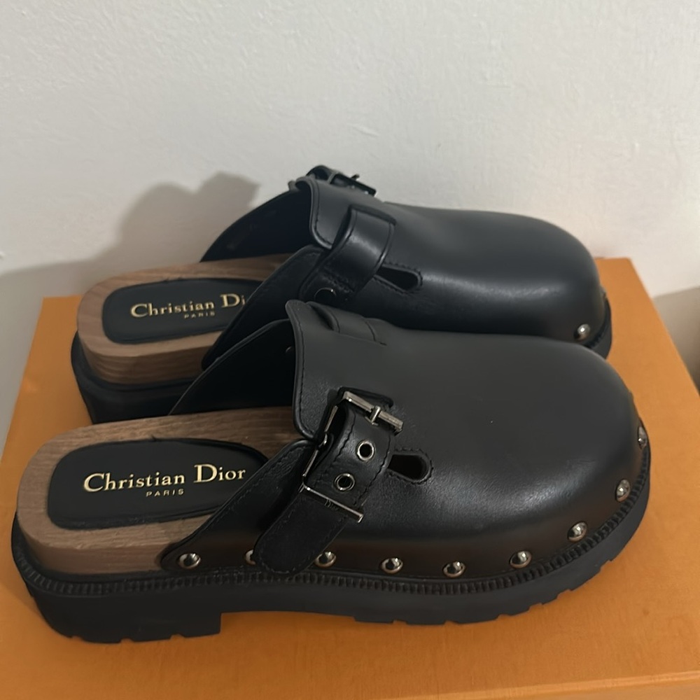 Dior leather studded accent mules - Picture 16 of 17